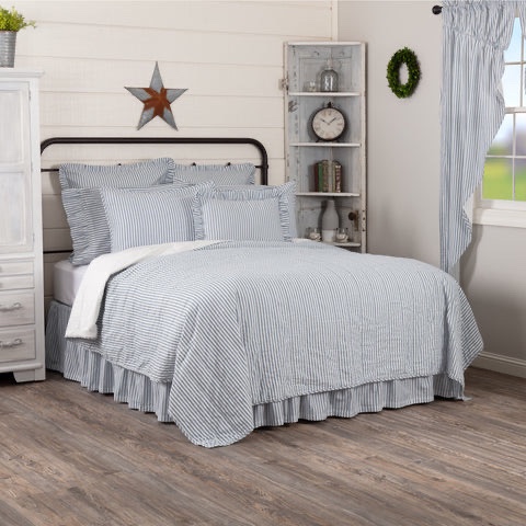 Twin Quilt Only  68x86  This is a great option with a modern, rustic feel, in colors that brighten up any space giving it a fresh look. Made from 100% cotton. Available in blue