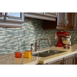 Colosseo Azul 12 in. x 12 in.  1 sqft per sheet  Retail $9sheet  15 sheets in box  Mixed Glass Stone Look Wall Tile