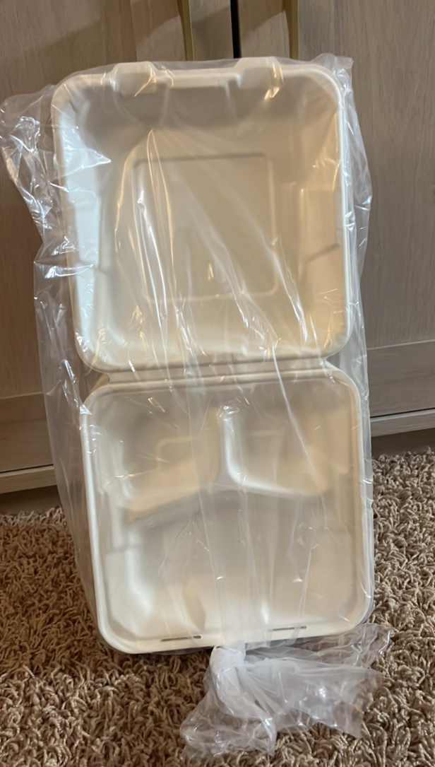 Take Out Container  3 Compartment  75ct  100% compostable
