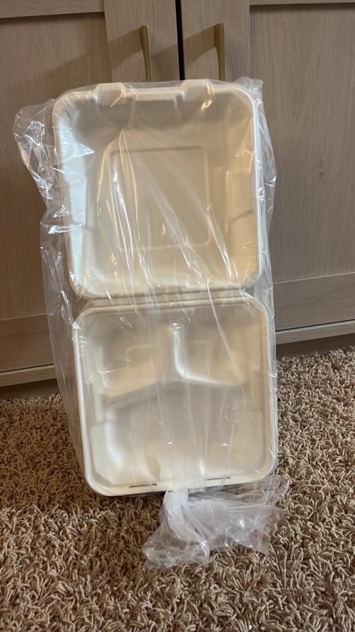 Take Out Container  3 Compartment  75ct  100% compostable