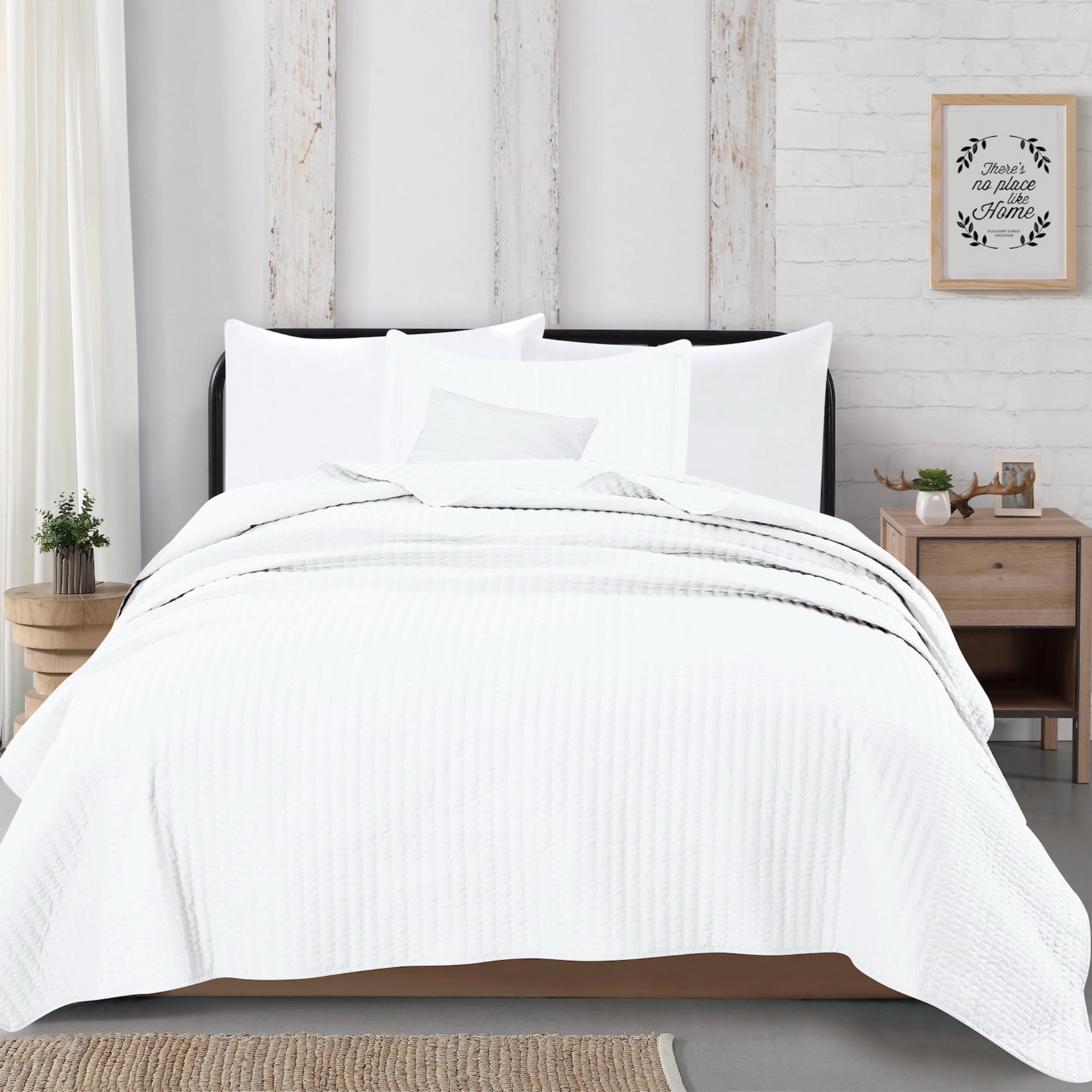 Twin - Alicia Channel Stitch Quilt and 1 - Sham Set  Retail $89.99