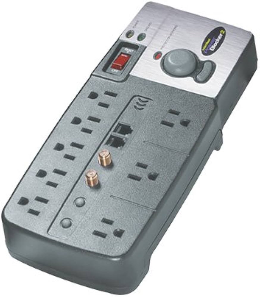 Power Blocker 2 - 8 Outlet Surge Protector - phone line - Coaxial Line - Retail $20