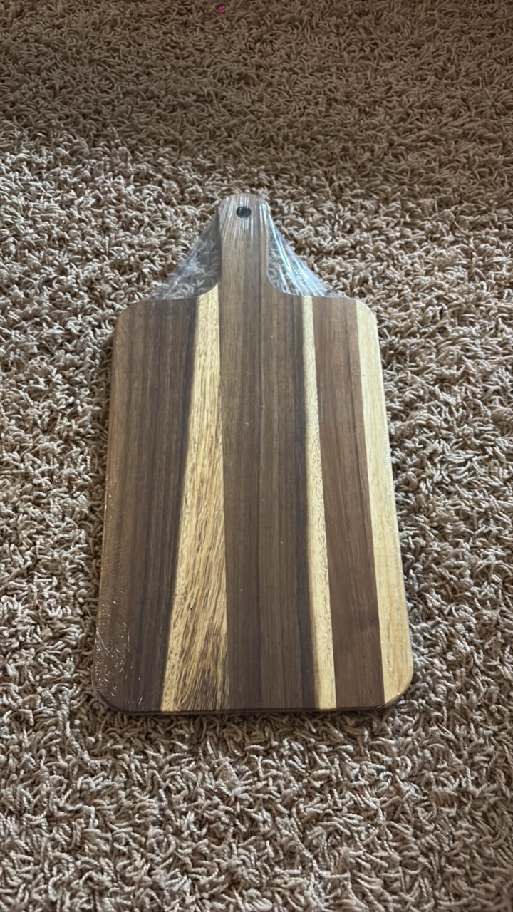 Wooden Charceuteri Board Greag for Entertaining, About 12 Inches Long With Handle