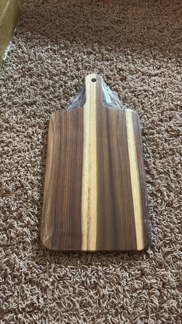 Wooden Charceuteri Board Greag for Entertaining, About 12 Inches Long With Handle