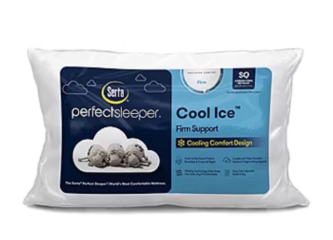 Serta PerfectSleeper Cool Ice Firm Support Pillow  Retail $45