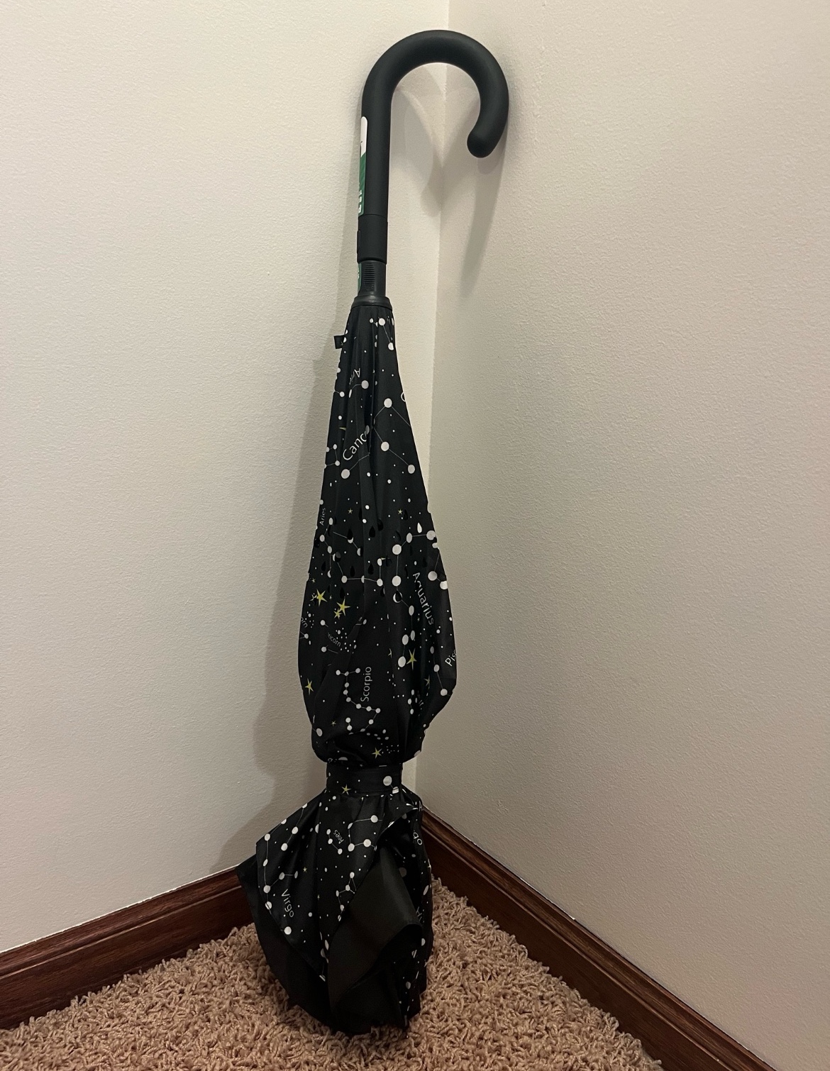 Totes Astrology Umbrella with Hooked Handle