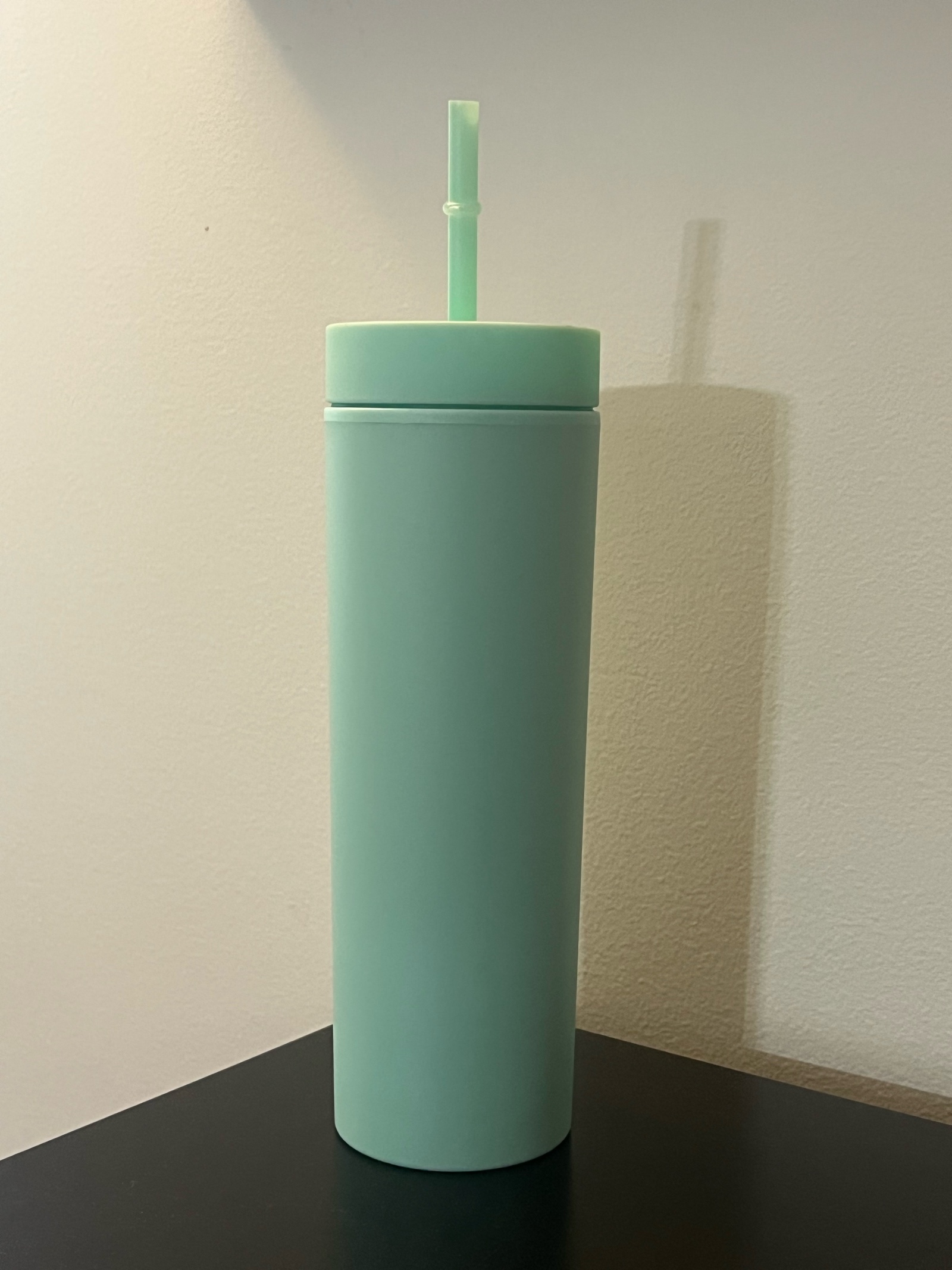 Strata 16 oz tumbler with cover and plastic straw  color mint