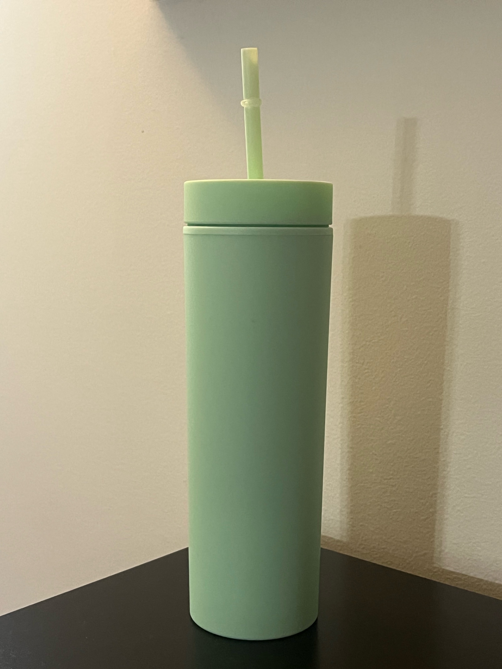 Strata 16 oz tumbler with cover and plastic straw  color Sage