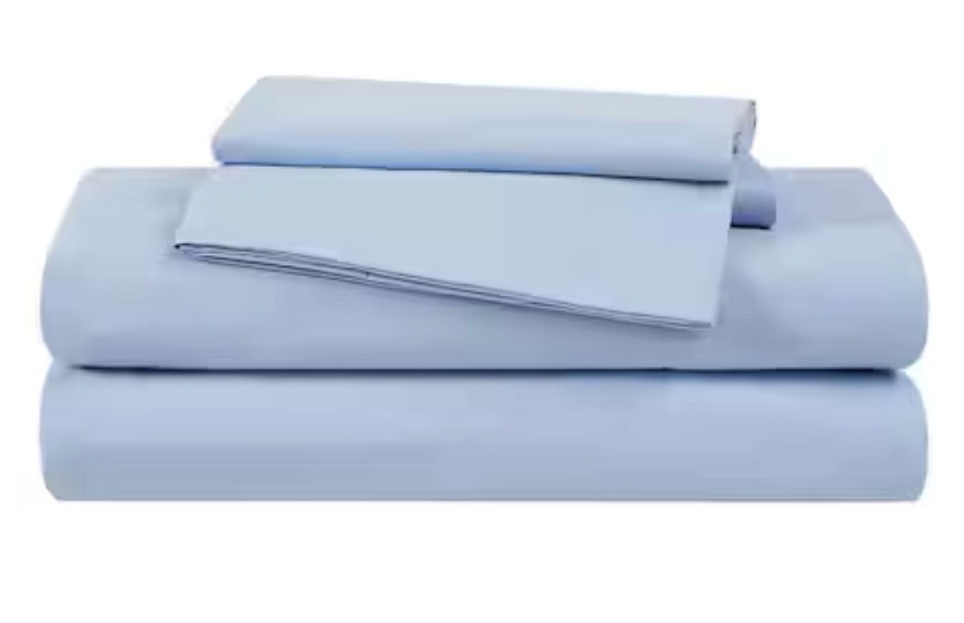 Washed Cotton Blue King 4-Piece Sheet Set, The Farmhouse Brand