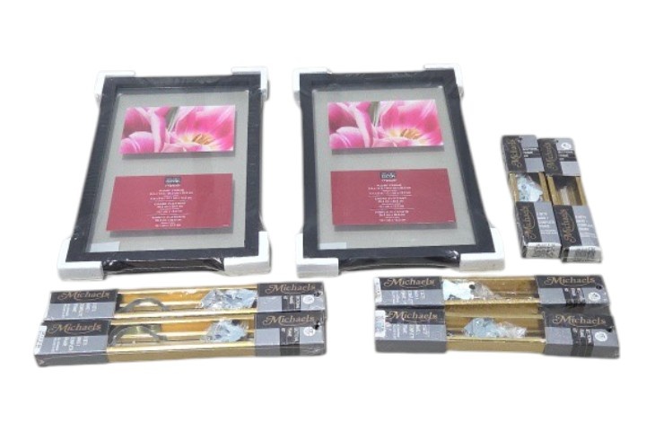 Studio Decor 8 x 14 Float Frames and Michaels Sectional Frame Kits