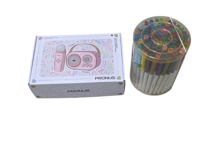 PRONUS C20 Plus Portable Wireless Karaoke Speaker With 2 Microphones and Marker Set