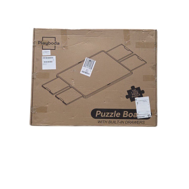 Retail value new $60$80 Playboda Puzzle Board with Built-In Drawers  Fits 1,500 Piece Puzzle  New Sealed Box