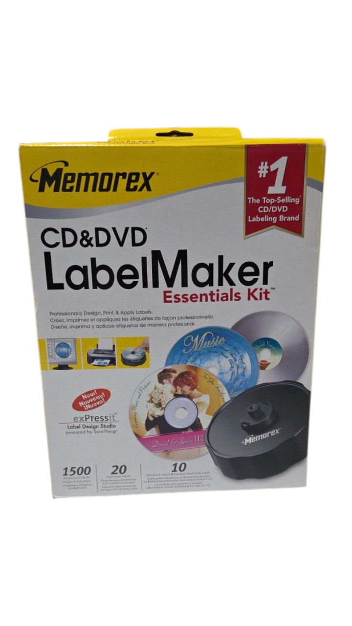 Memorex CD & DVD LabelMaker Essentials Kit - Label Applicator & Software
