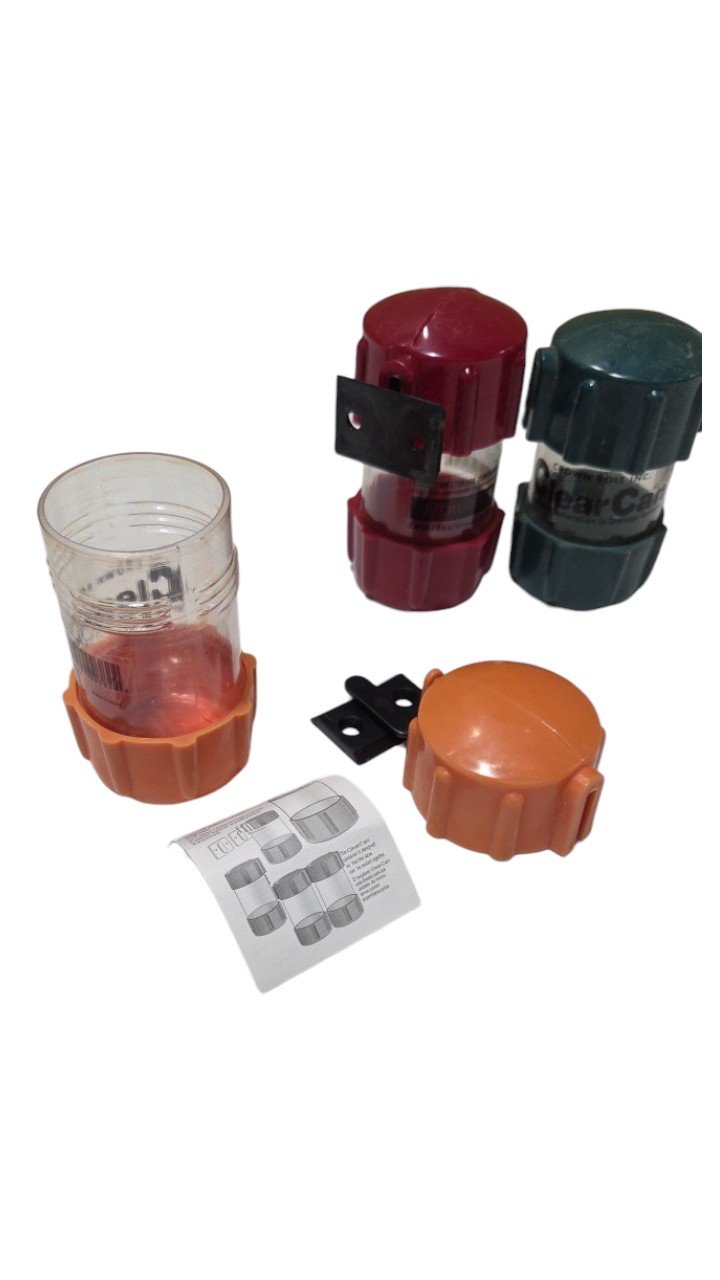 3 Crown Bolt ClearCan Clear Storage Containers Orange Red Green