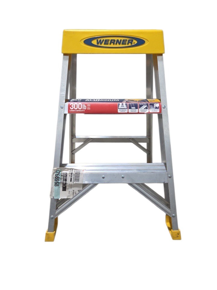 Retail price new $69.97 at Home Depot Werner 2 ft Aluminum Step Ladder  300 lb Load Capacity  Type IA  New