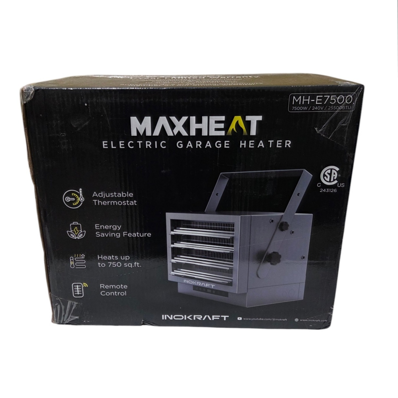 Retail value about $270$350 new. MAXHEAT MH-E7500 Electric Garage Heater 7500W 240V Remote Control