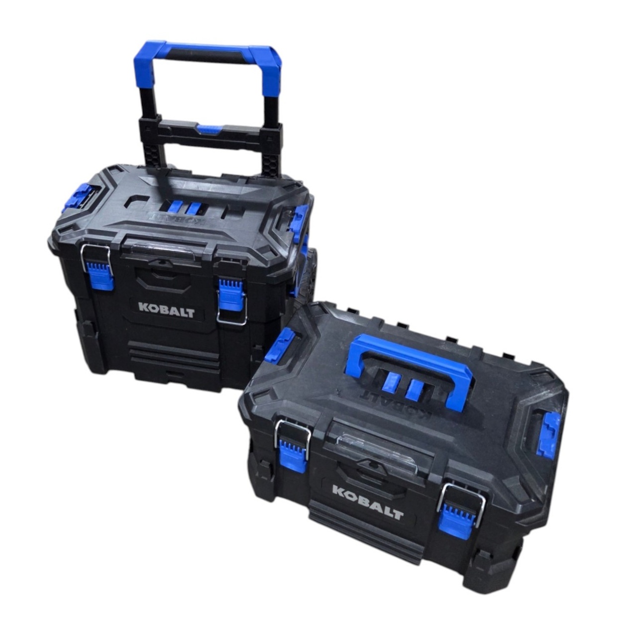Retail value about $120$180 new. Kobalt 2-Piece Rolling Tool Box Stack With Telescoping Handle