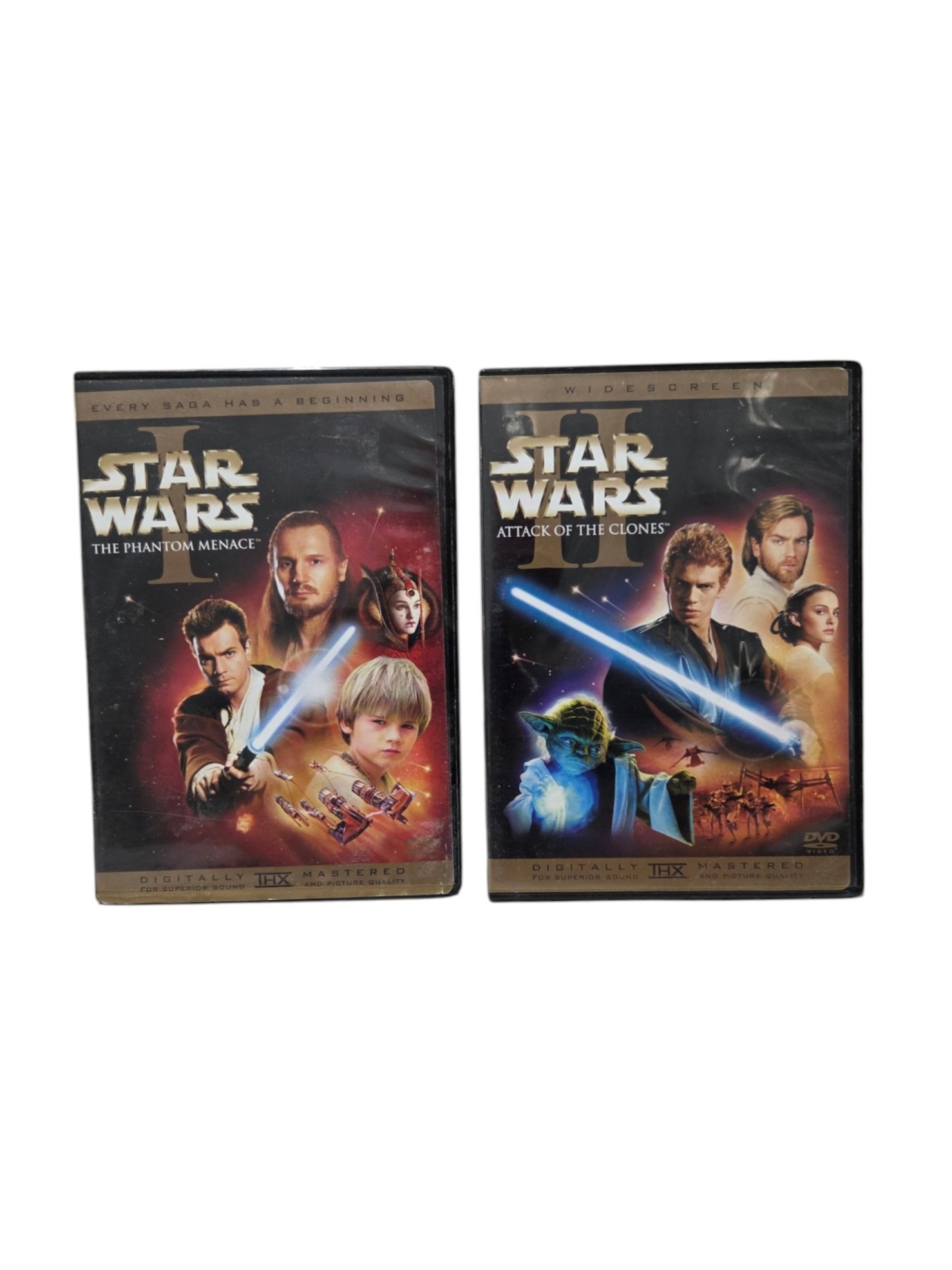 Star Wars DVD Lot - Episode I The Phantom Menace & Episode II Attack Of The Clones