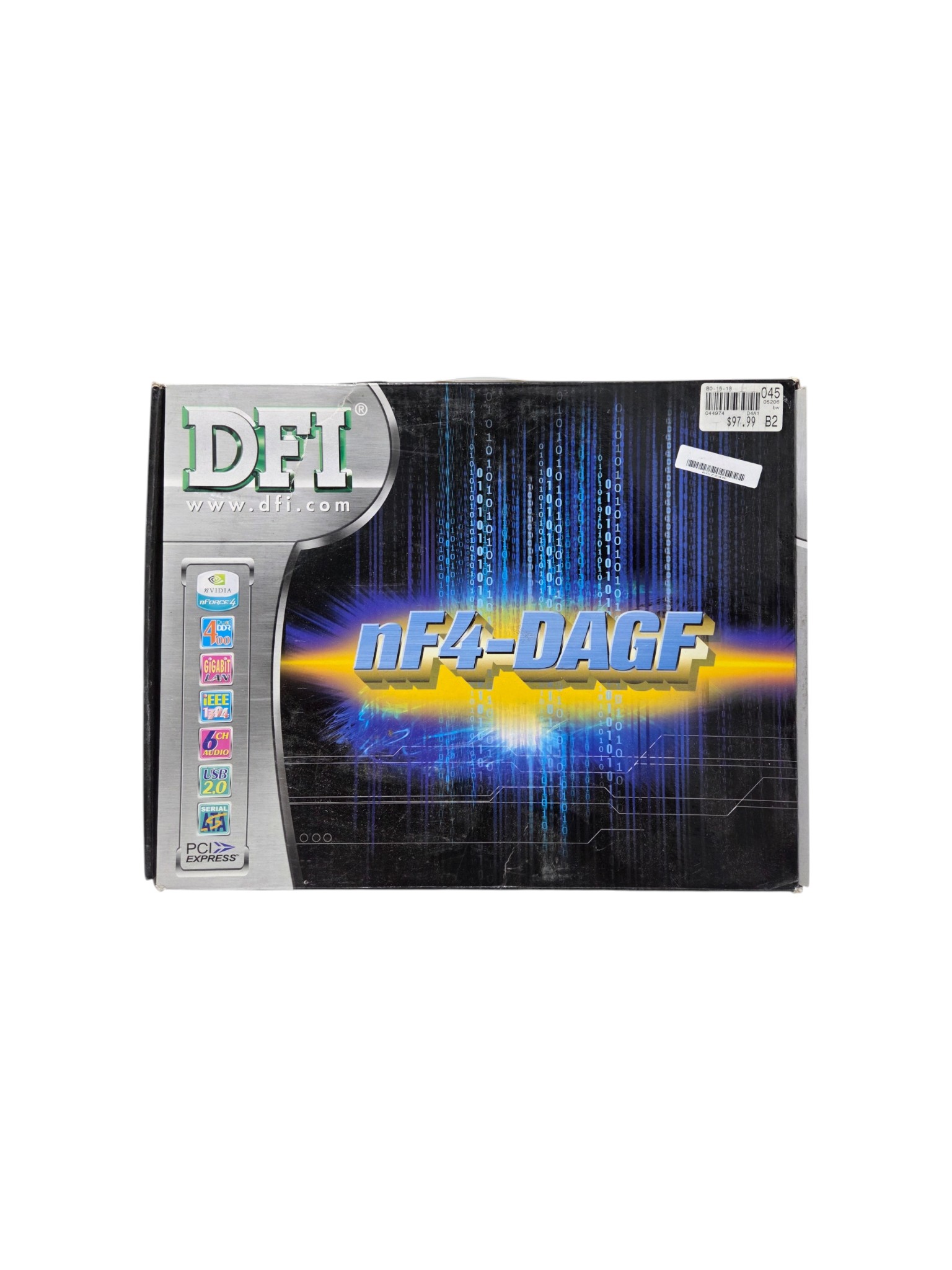 DFI NF4-DAGF ATX Motherboard Socket 939 PCI Express w Box Accessories Untested