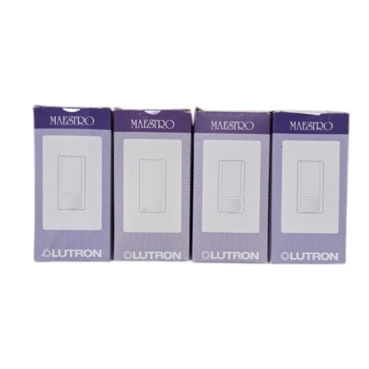 Lot of 4 Lutron Maestro MS-OPS2-WH White Occupancy Sensor Switches Open Box