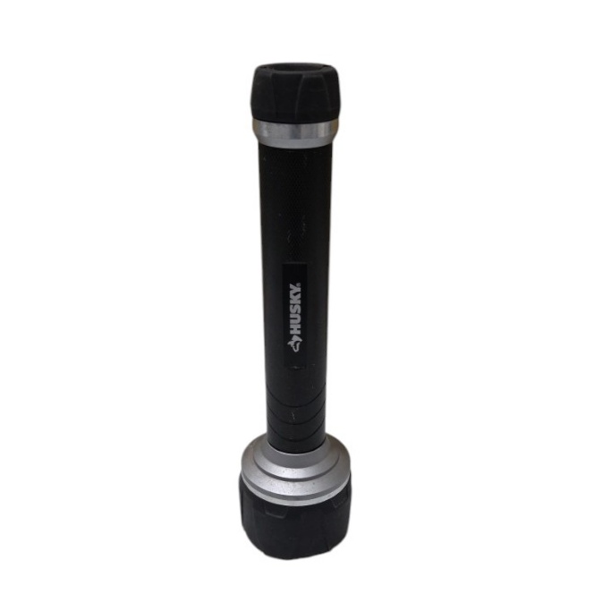 Husky 3 LED Flashlight BlackSilver 3 D Battery Flashlight