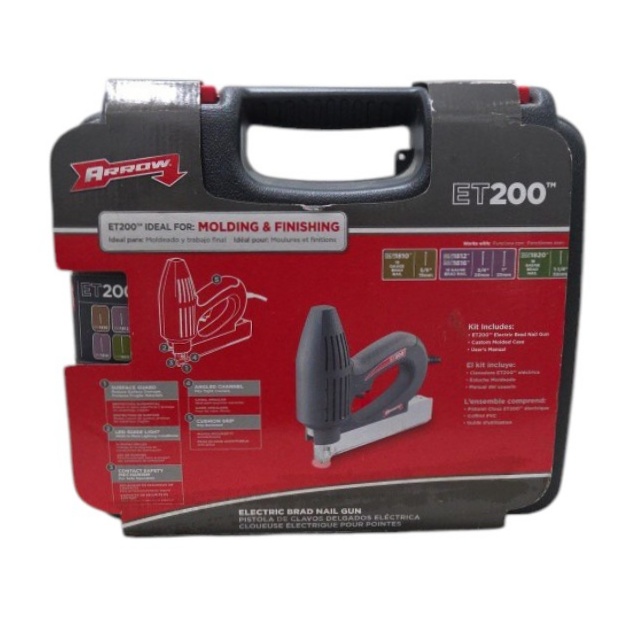 Retail price new about $70$100 Arrow ET200 Electric Brad Nail Gun Kit  Nail Master 2  Case Included  New