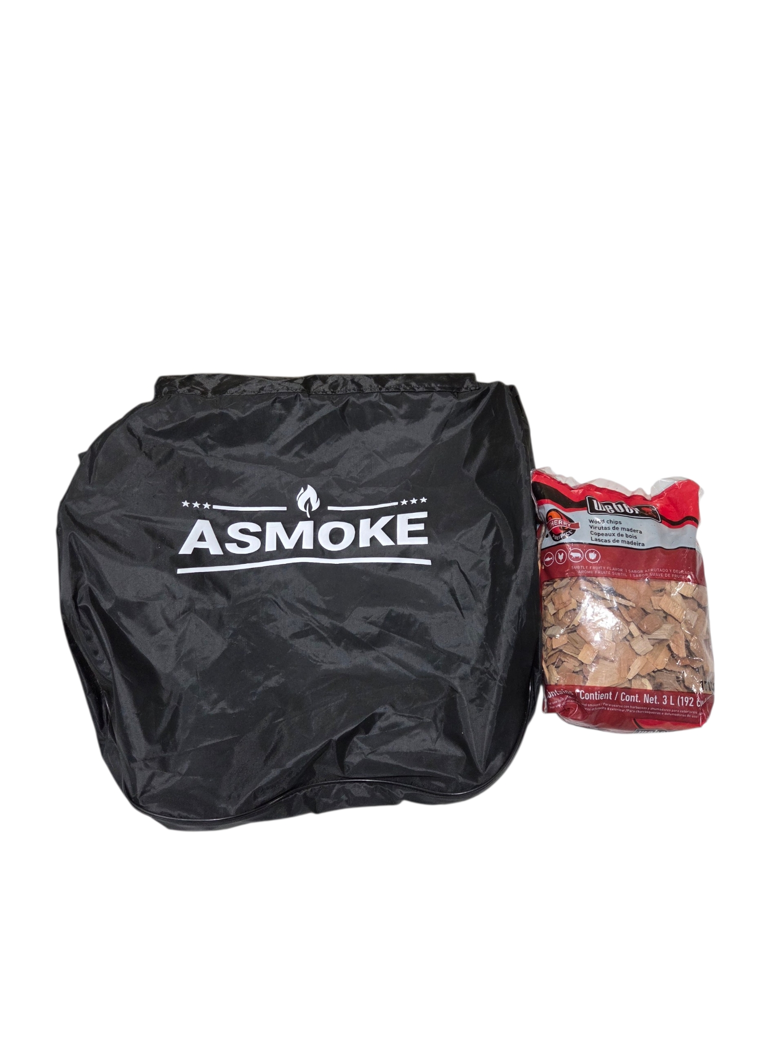 ASMOKE Grill Cover With Weber Cherry Wood Chips, 3L Bag