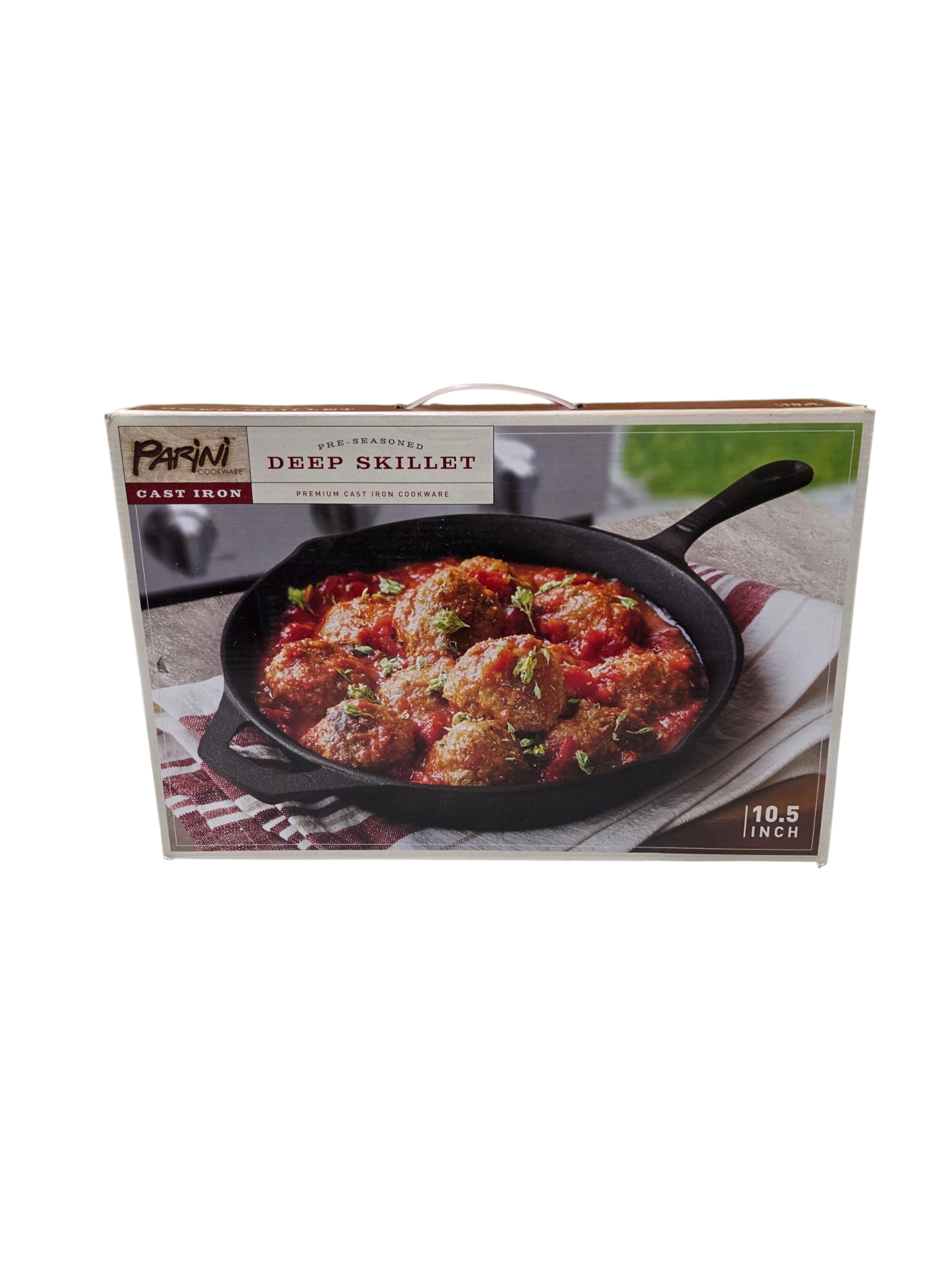 Parini 10.5 Pre-Seasoned Cast Iron Deep Skillet Open Box