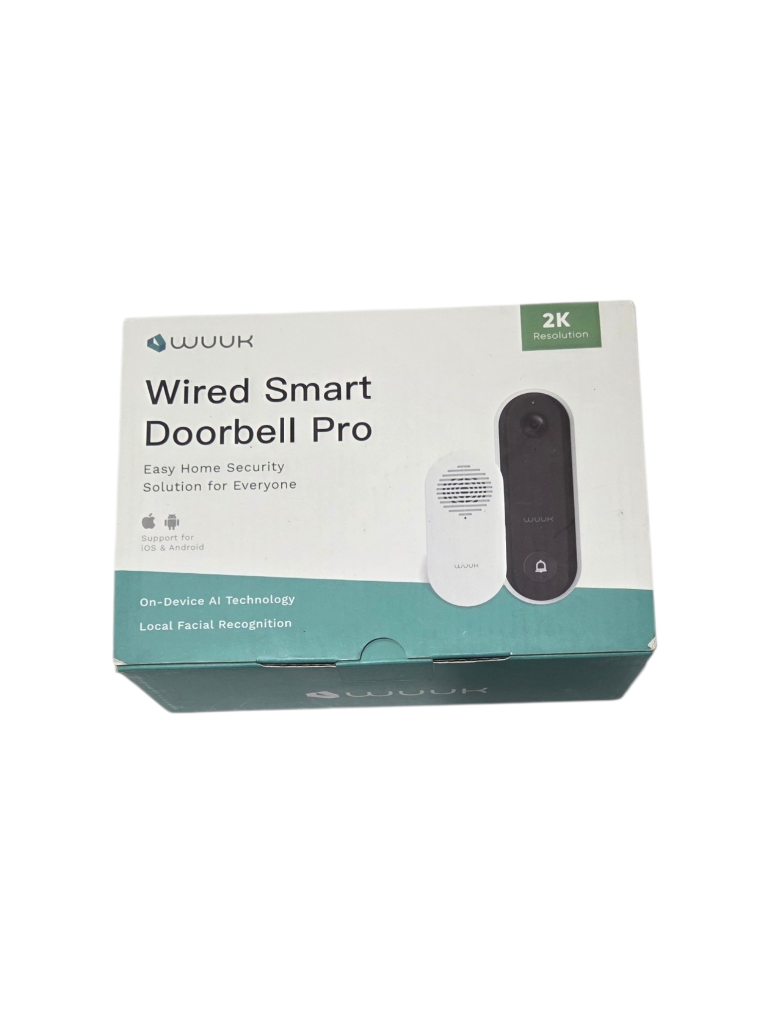 Retail value about $99$130 new. WUUK Wired Smart Doorbell Pro 2K Video Doorbell With Chime Open Box