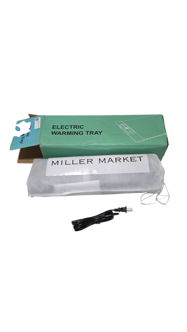 Electric Warming Tray Adjustable Food Warmer With Storage Bag & Cord Open Box