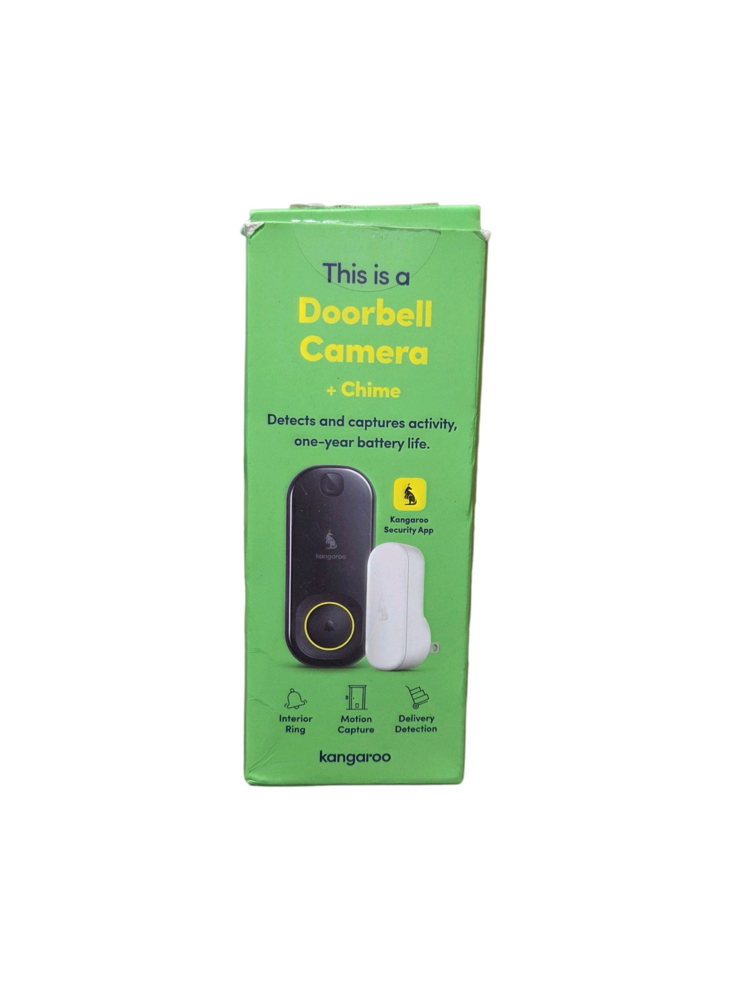 Kangaroo Doorbell Camera  Chime Security Camera Motion Detection Interior Ring
