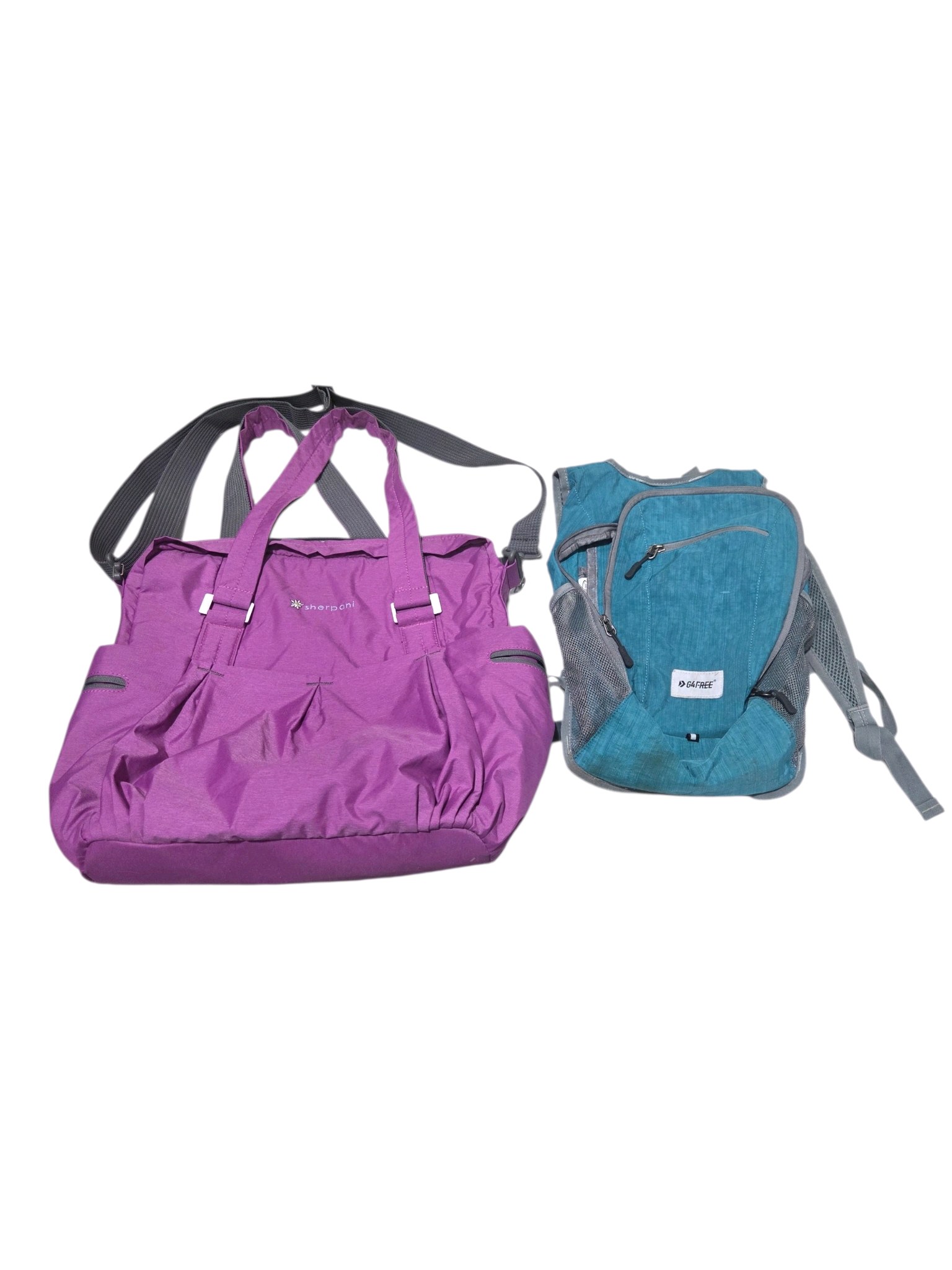 G4Free Backpack & Sherpani Purple Tote Bag Lot