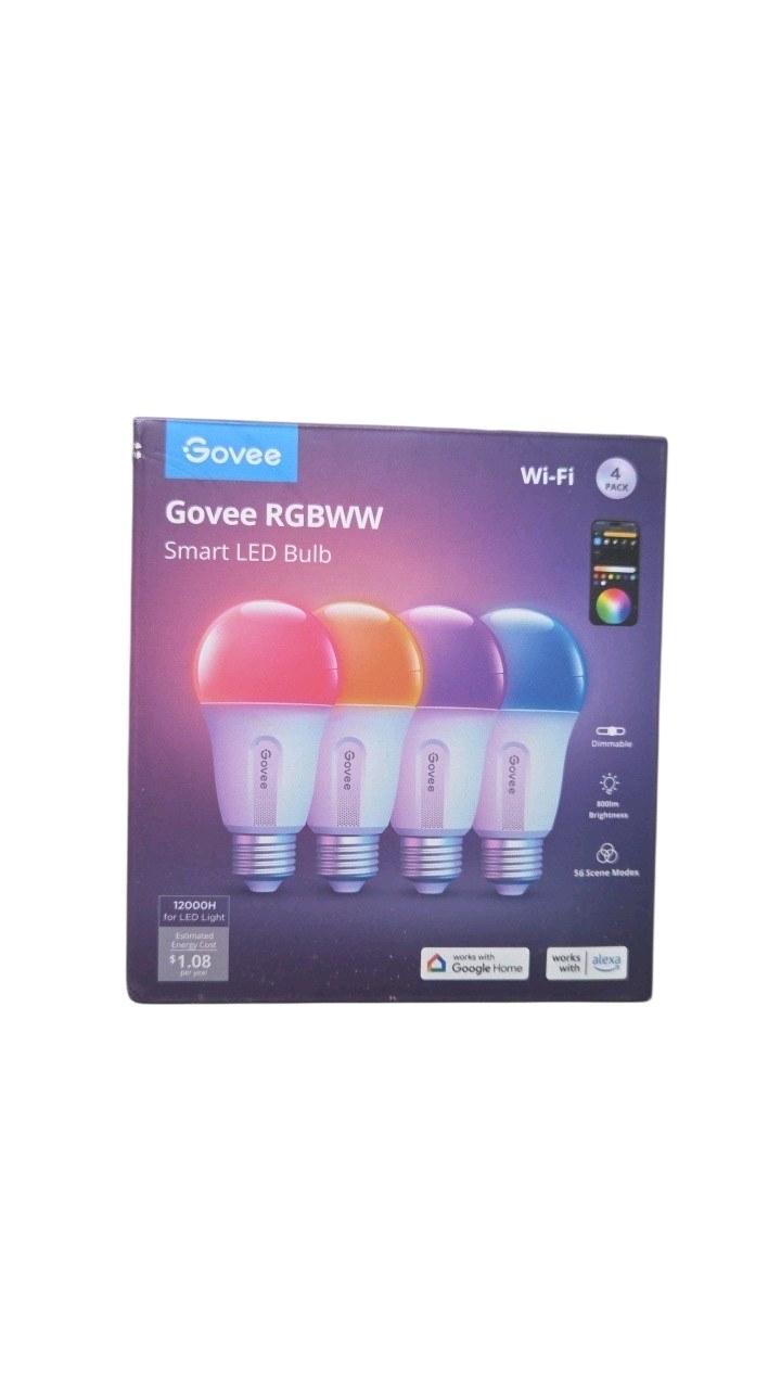 Govee RGBWW Smart LED Bulb Lot 3 Bulbs E26 Wi-Fi Alexa Google H6004