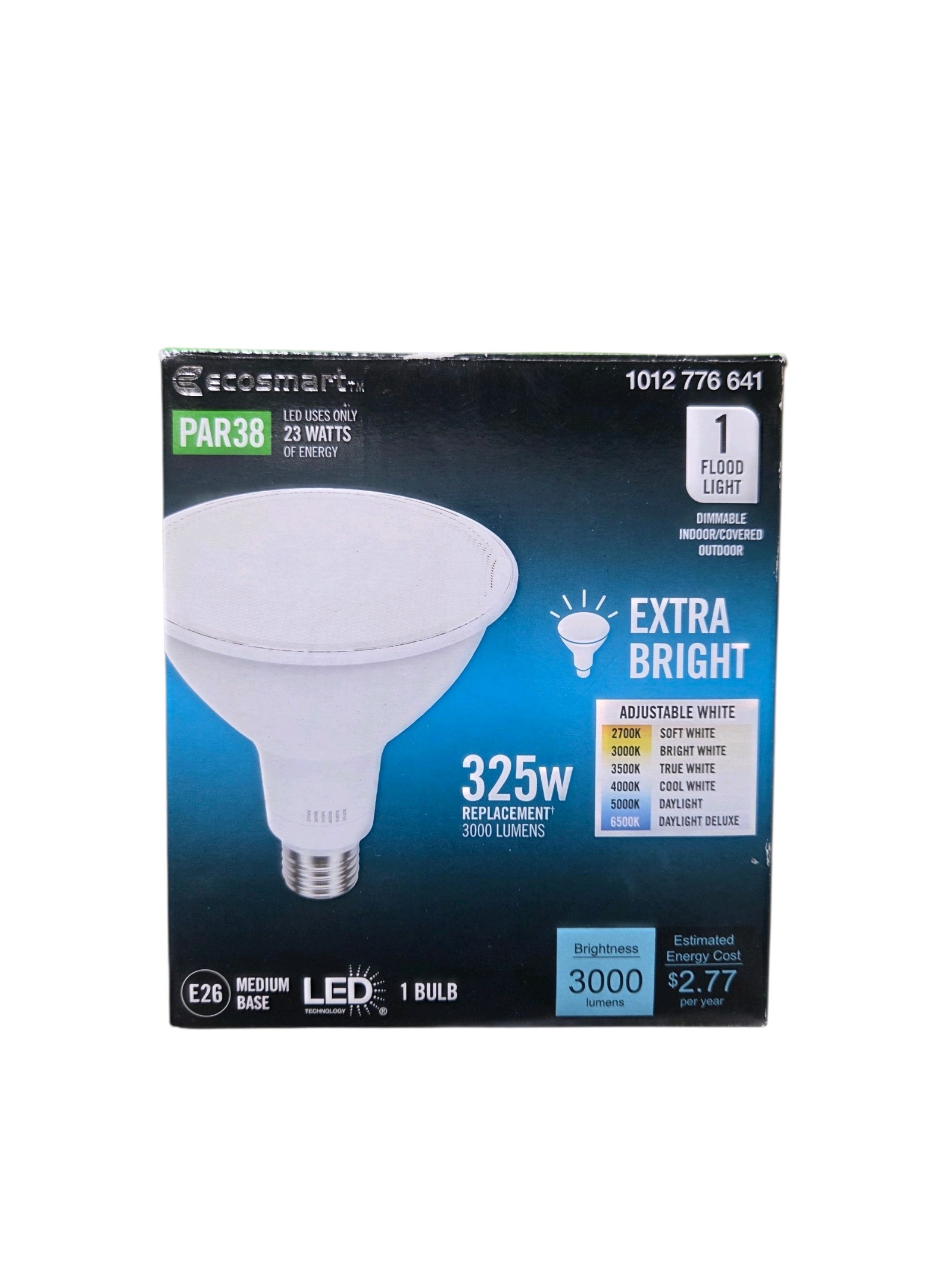 EcoSmart PAR38 Extra Bright LED Flood Light Bulb 3000 Lumens Adjustable White