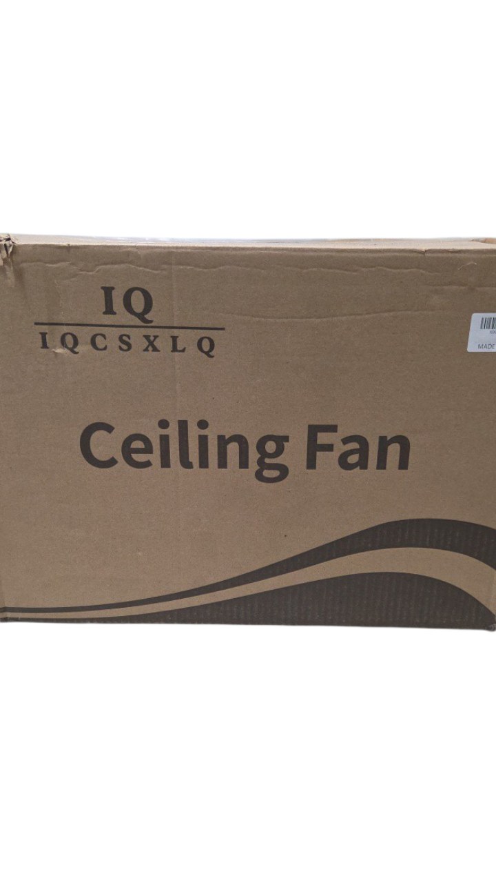 Retail value $90$160 IQCSXLQ Ceiling Fan with Light and Remote  Wood Grain Blades  Open Box