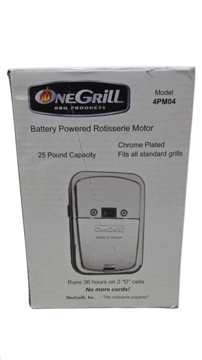 OneGrill 4PM04 Battery Powered Rotisserie Motor 25 lb Capacity Open Box
