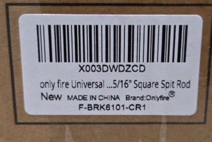 Retail value about $70$80 new Onlyfire Universal Rotisserie Kit 516 Square Spit Rod F-BRK6101-CR1 Sealed Box