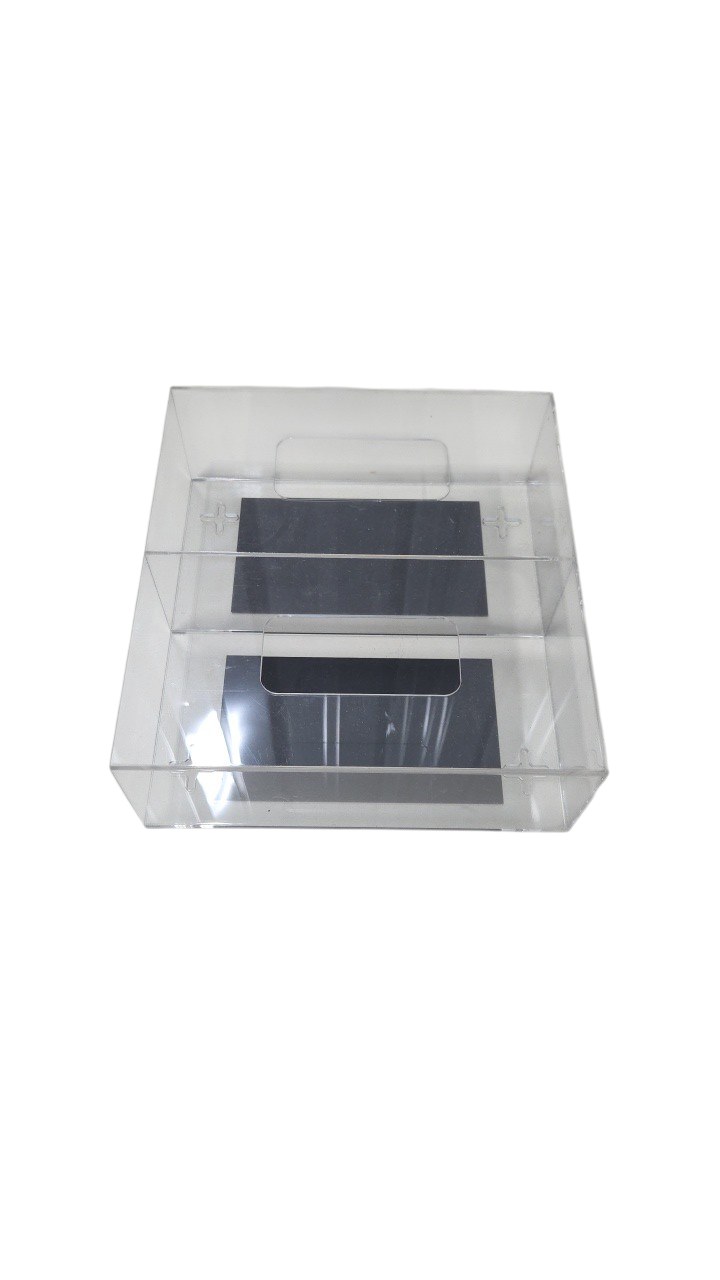 Clear Double Glove Box Holder Wall Mount Magnetic Back