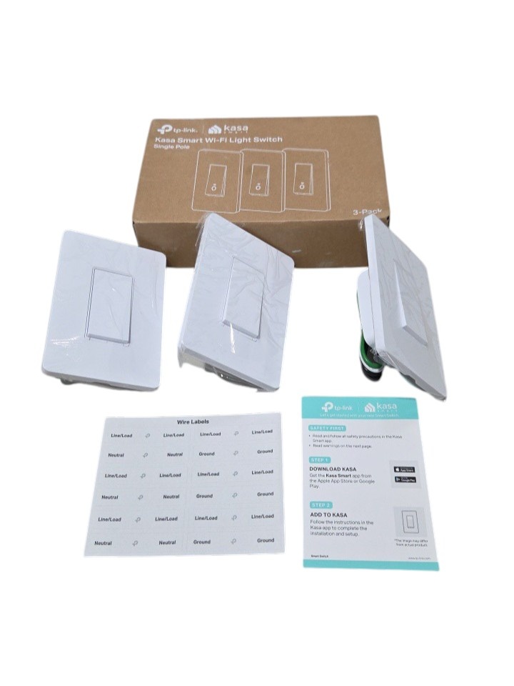 TP-Link Kasa HS200 Smart Wi-Fi Light Switch 3 Pack Single Pole White
