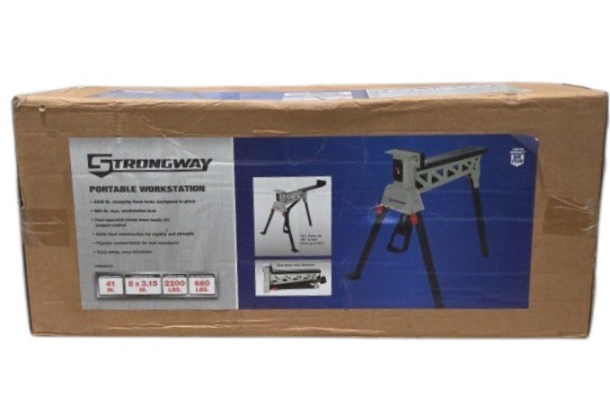 Retail value: $179.99 from Northern Tool! Strongway Portable Workstation – 660 lb Load Capacity – 2200 lb Clamping Force – Open Box