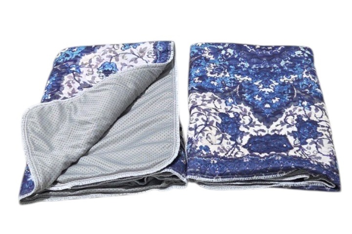 Washable Dog Pee Pad Blue Geometric Print 34 x 36