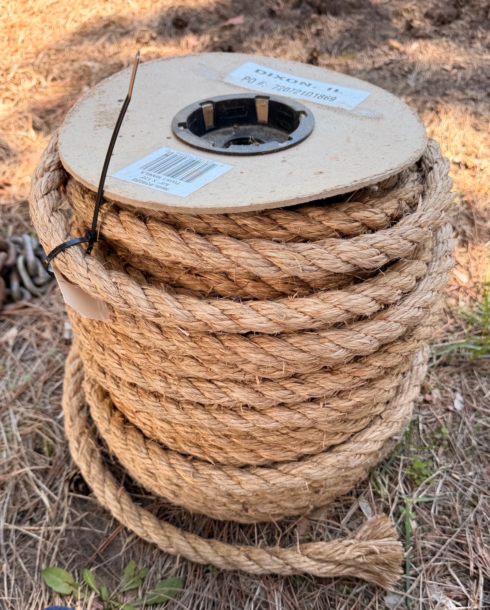 120 Ft Heavy-Duty 58 Manila Rope on Spool  Strong Natural Fiber, Multi-Use (Farm, Landscaping, Decor)