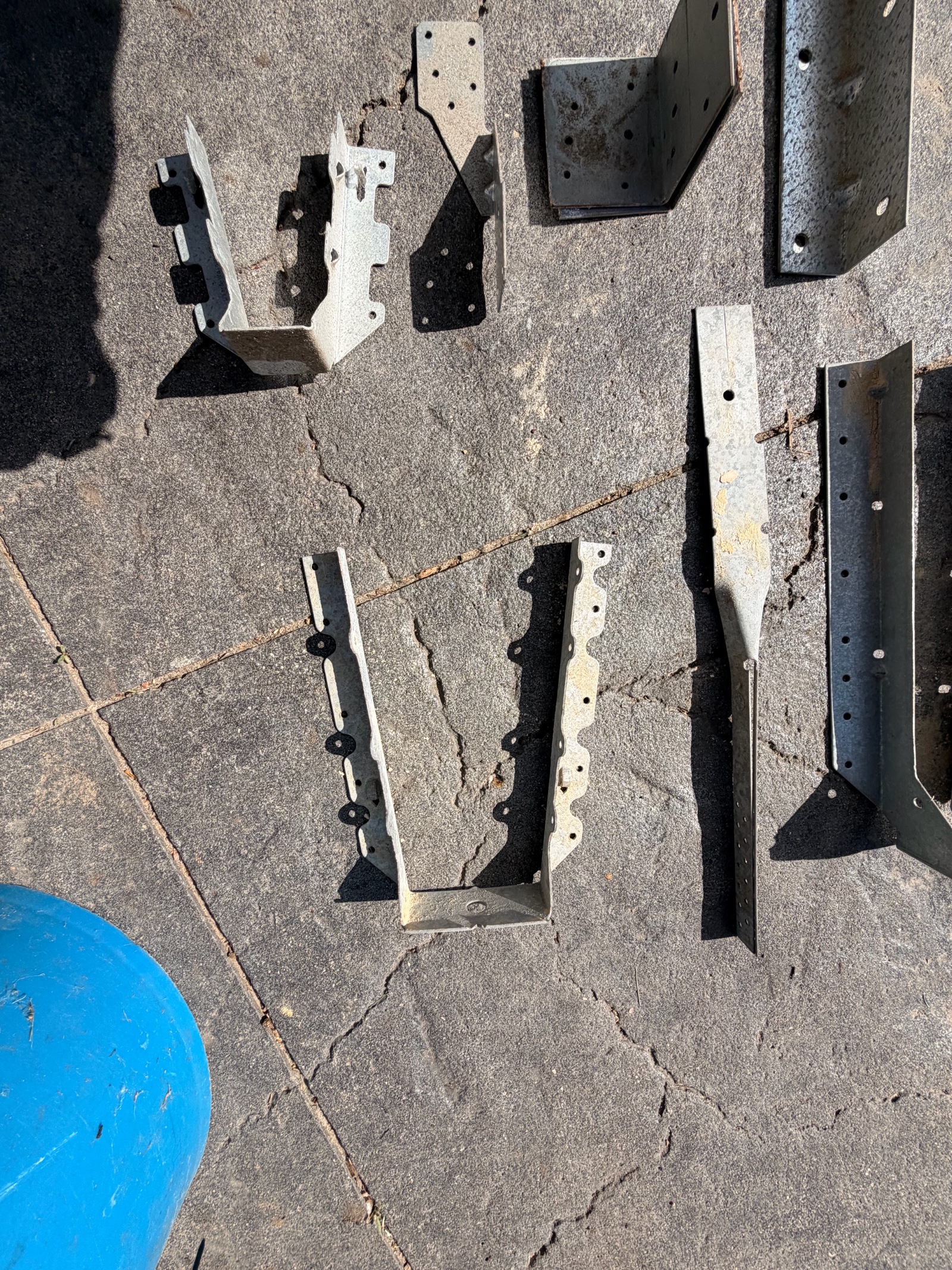 Joist hangers & Brackets - two Buckets full