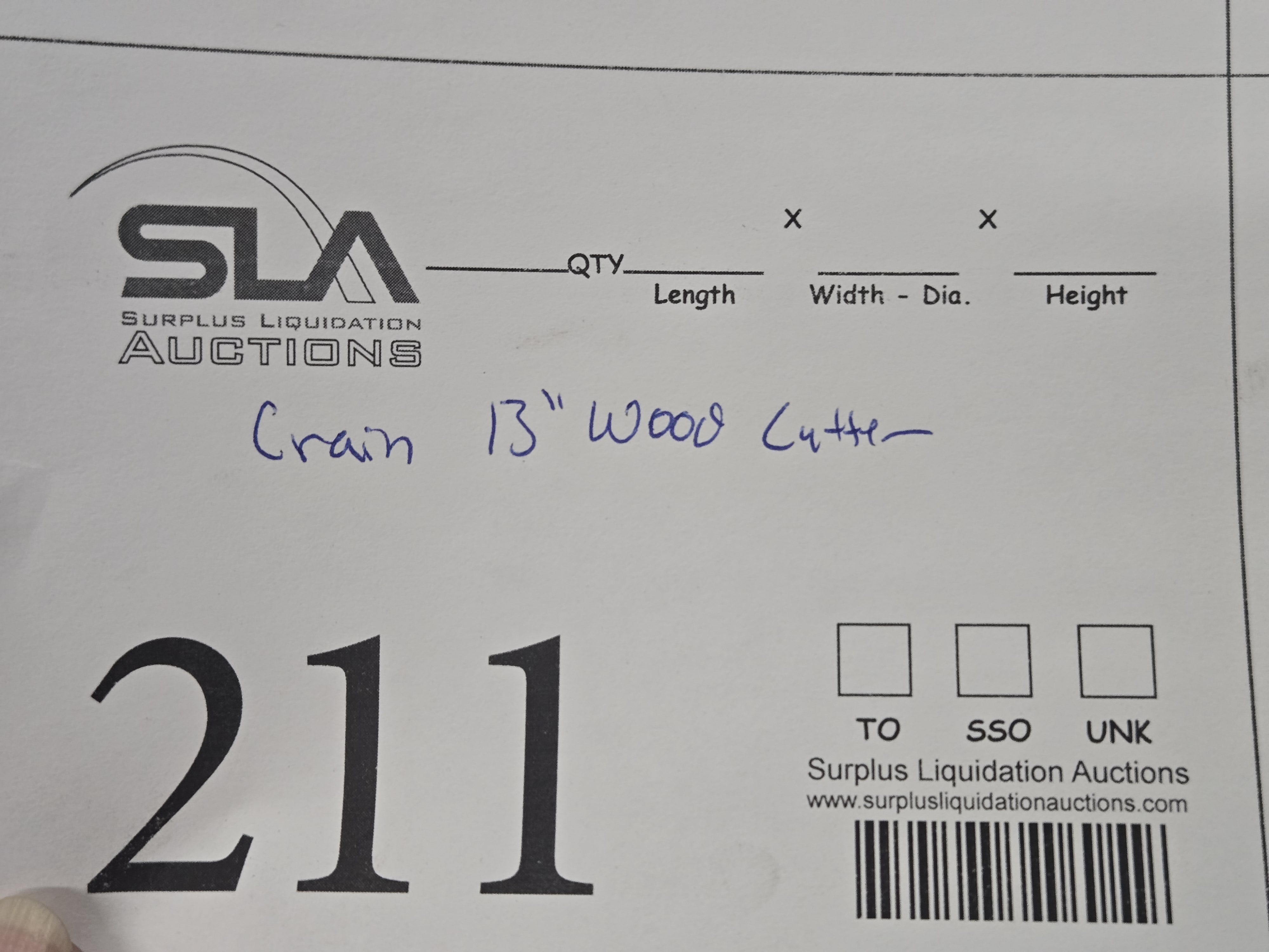 Crain 13in Wood Cutter