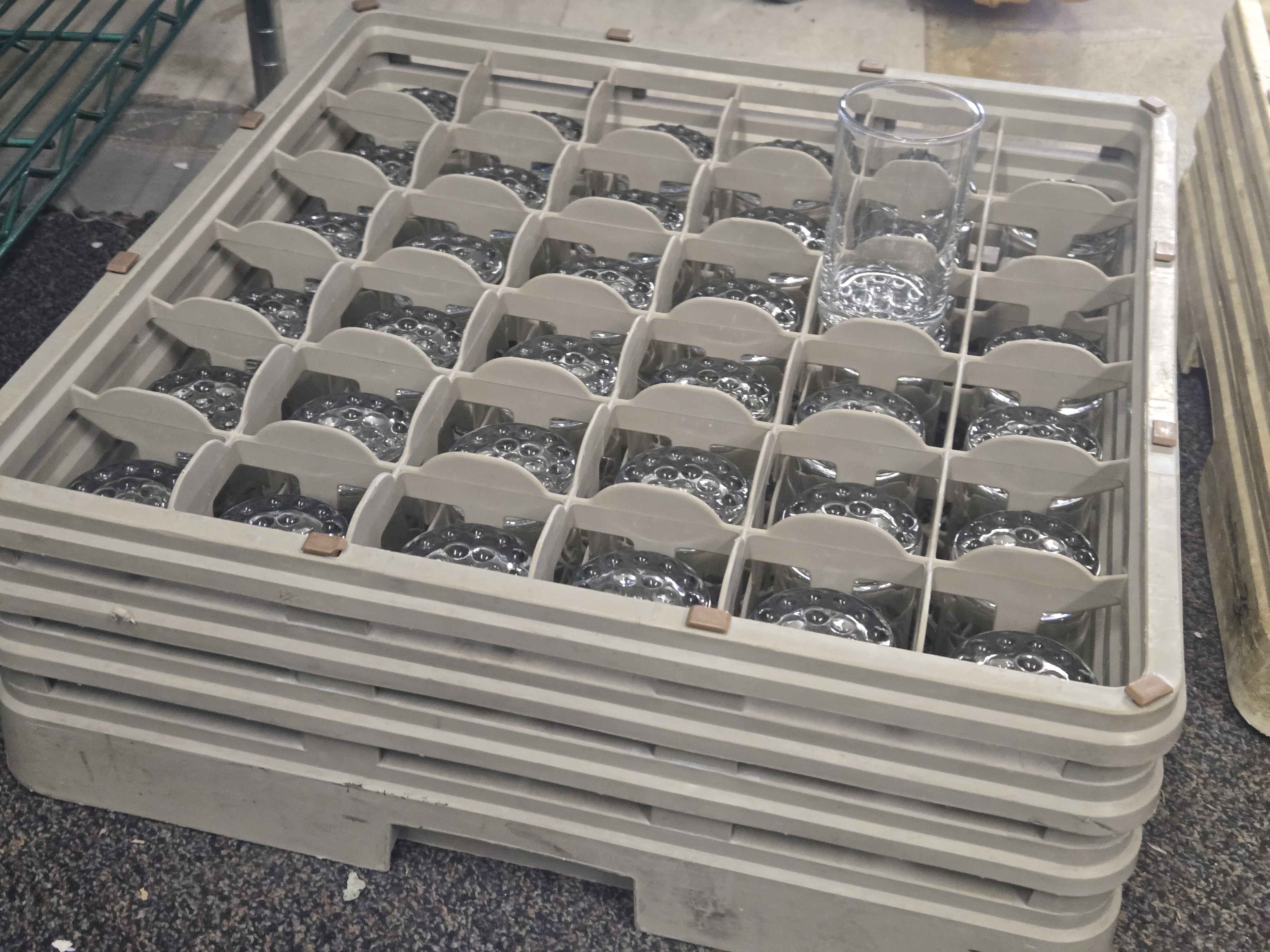 Libbey Bubble Base Tumblers wTray