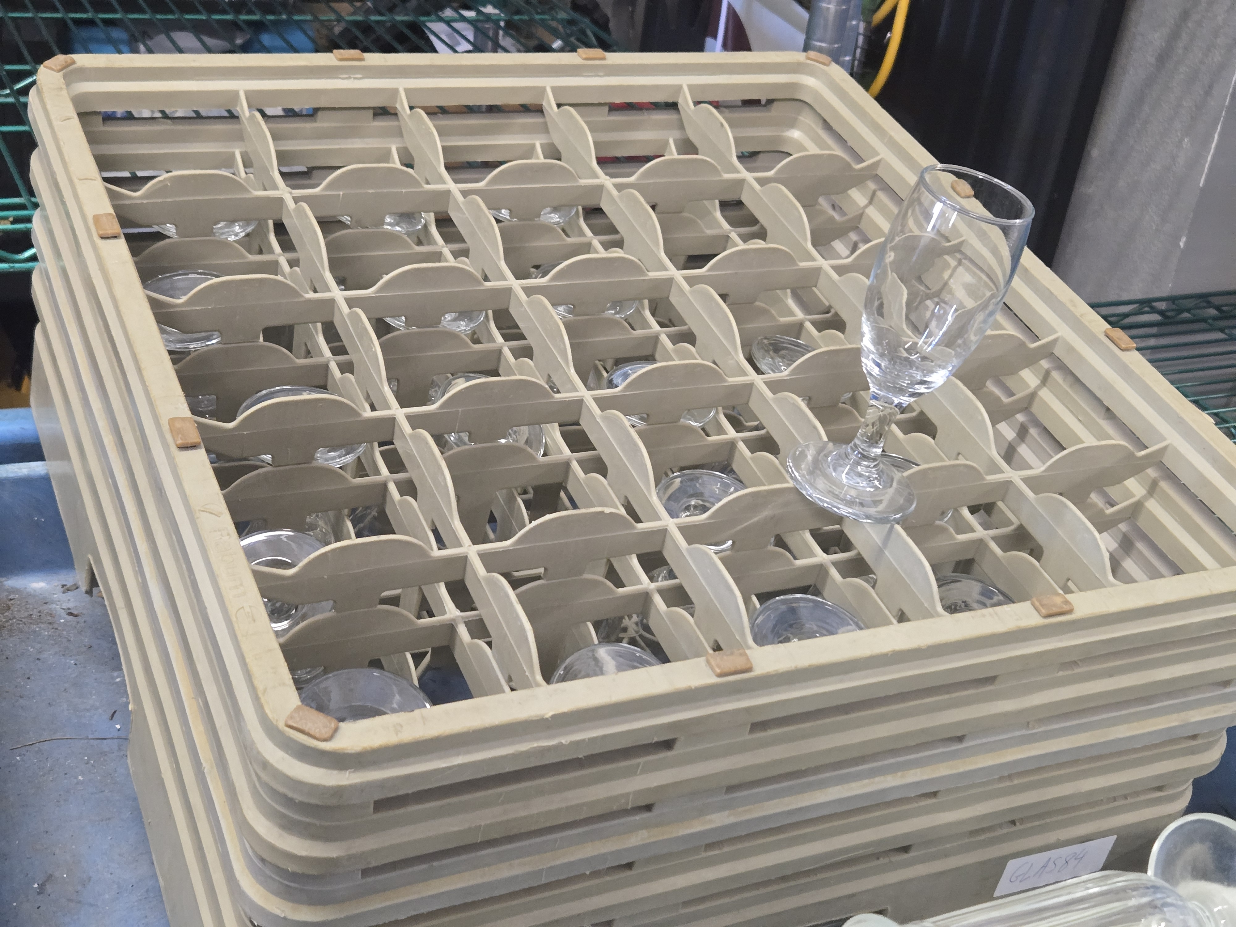 Libbey Glass Goblets wTray