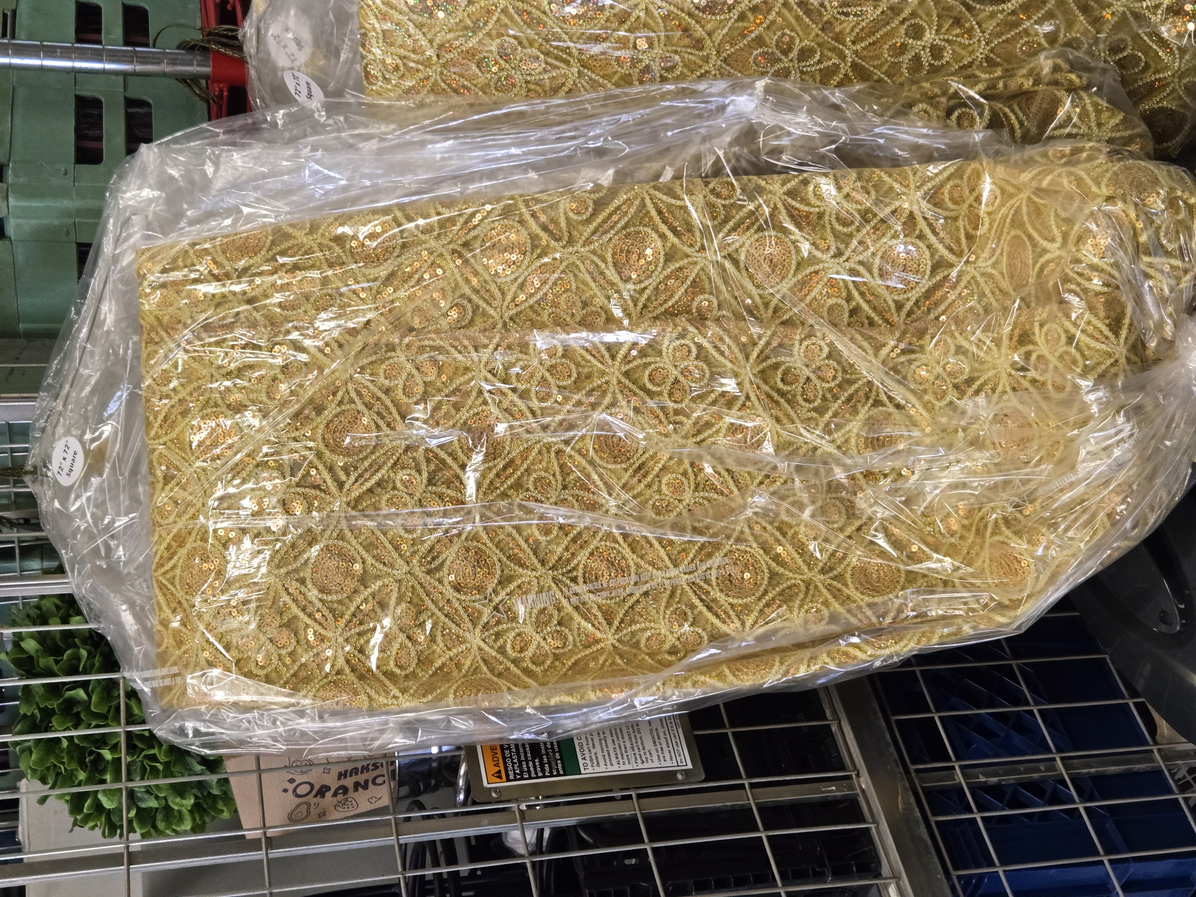 Square Gold Table Clothes