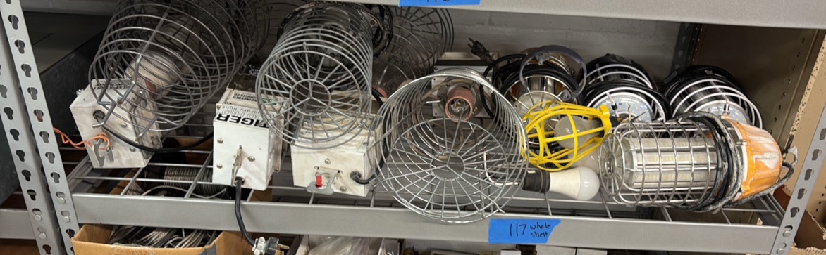 Lights and light bulb guard cages