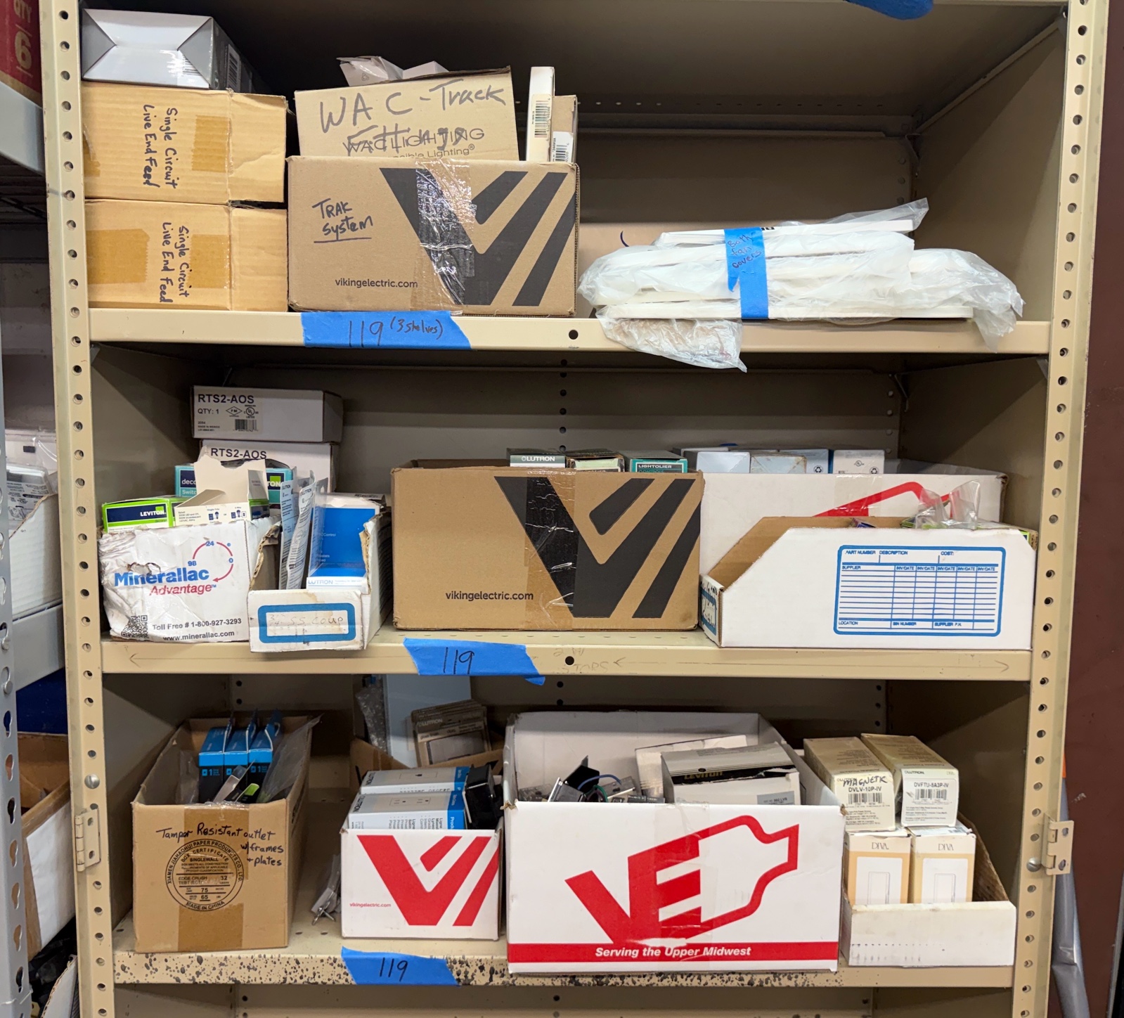 3 Shelves of electrical items
