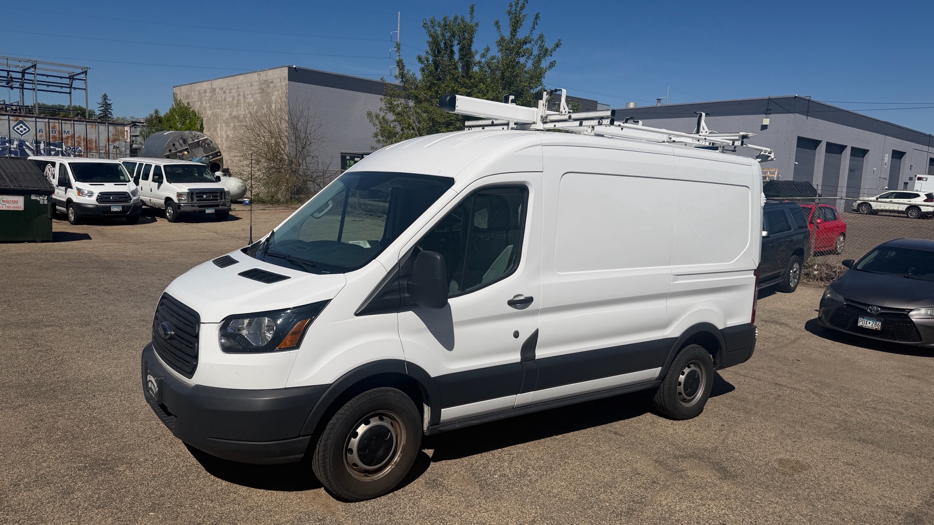 2015 Ford Transit with ladder rack and tool rack inside